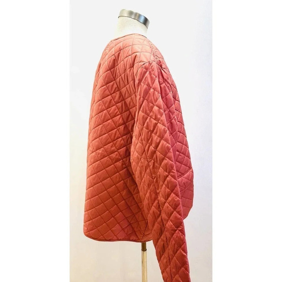 NWT CROFT & BARROW Women Button Down Quilted Orange Jacket Lightweight 3X - Picture 6 of 15